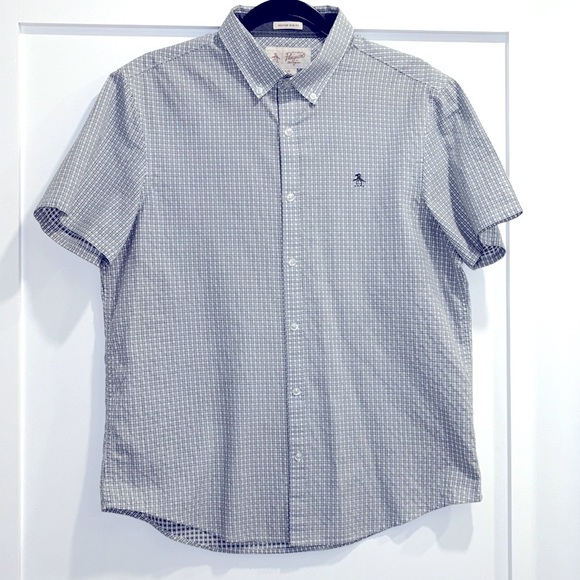Original Penguin Men’s Casual Button Down Shirt Plaid Heritage Slim Fit Size L - Picture 2 of 6